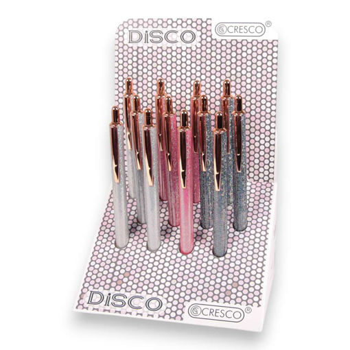 Picture of CRESCO GLITTERED BALLPOINT PENS ASSORTED COLOURS
